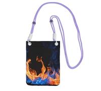 JEJEA Borsa per telefono a tracolla con stampa a fiamma, blu per donne, uomini, borsa regolabile per telefono, per lo shopping di viaggio, Viola, Taglia unica