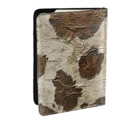 JEJEA Brown vacchetta stampa artistica organizzatore di viaggio carta di credito caso passaporto bookpassaporto titolare copertura portafoglio forTraveling, Nero , Taglia unica