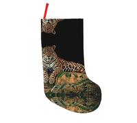 JEJEA Calze natalizie con stampa leopardata africana su roccia, calze natalizie personalizzate, calze da appendere al camino, regalo per feste di Natale