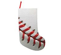 JEJEA Calze natalizie con stampa palla da baseball, calze natalizie personalizzate, calze da appendere al camino, regalo per feste di Natale