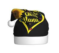 JEJEA Cappelli di Babbo Natale per adulti con stampa di girasole e scritta "Blessed To Be Called Nana"
