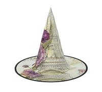 JEJEA Cappello da strega grande da donna con stampa Torre Eiffel 1, cappello da strega, cappello da strega, cappello da strega, cappello da strega, cappello da strega, accessorio