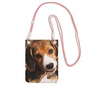JEJEA Carino Beagle stampa Crossbody borsa per telefono per donne uomini, tracolla regolabile borsa del telefono, per viaggi shopping, rosa, Taglia unica