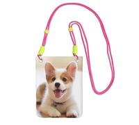 JEJEA Carino Corgi Stampa Crossbody Borsa Del Telefono Per Le Donne Degli Uomini Della Cinghia Regolabile Del Telefono Bor, Fucsia, Taglia unica