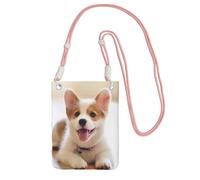 JEJEA Carino Corgi Stampa Crossbody Borsa Del Telefono Per Le Donne Degli Uomini Della Cinghia Regolabile Del Telefono Bor, rosa, Taglia unica
