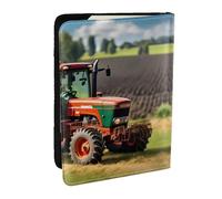 JEJEA Company Farm Tractors Stampa Travel Organizer Porta Carte di Credito Porta Passaporto Libro Porta Passaporto Copertina Portafoglio forTraveling, Nero , Taglia unica