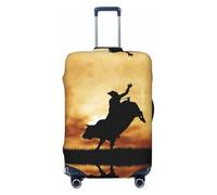 JEJEA Cool Bull Riding - Copertura protettiva per valigie da viaggio, lavabile, antigraffio, Nero , M