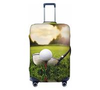 JEJEA Copertura per valigia con stampa pallina da golf, copertura per bagagli da viaggio, lavabile, antigraffio, Nero , L