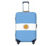 JEJEA Copertura per valigie con stampa bandiera argentina, copertura per bagagli da viaggio, lavabile, antigraffio, Nero , L