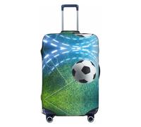 JEJEA Copertura per valigie da viaggio con stampa di palloni da calcio, lavabile, antigraffio, Nero , S