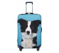JEJEA Copertura protettiva per valigie con stampa Border Collie, copertura per bagagli da viaggio, lavabile, antigraffio, Nero , L