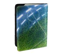 JEJEA Custodia da viaggio con stampa di pallone da calcio, porta carte di credito, passaporto, passaporto, portafoglio, per viaggi, Nero , Taglia unica