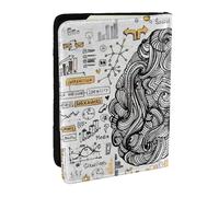 JEJEA Custodia per carte di credito e passaporto con stampa a vantaggio del cervello sinistro e destro, custodia per passaporto, portafoglio per viaggi, Nero , Taglia unica