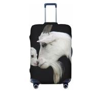 JEJEA Cute Goat Baby con stampa madre valigia copertura protettiva viaggio bagagli copertura valigia lavabile copribagagli antigraffio, Nero , S