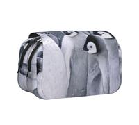 JEJEA Cute Penguin1 - Astuccio portapenne con stampa di pinguini, portapenne, astuccio per matite e trucchi, organizer multiuso per Adluts, Nero , Taglia unica, Beauty case