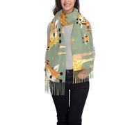 JEJEA Cute Wild Cartoon Giraffe Stampa Donne Pashmina Scialle Wrap Per Abito da Sera Damigella d'onore Matrimonio Sposa Inverno Sciarpa Morbida