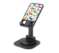 JEJEA Dinosauri colorati stampa rotante supporto cellulare,Supporto per telefono cellulare per scrivania,Supporto per telefono regolabile, per tutti i telefoni