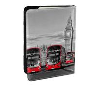 JEJEA England UK Retro Londra Stampa Telefono Organizzatore da Viaggio Porta Carte di Credito Porta Passaporto Libro Porta Passaporto Custodia Portafoglio per Viaggi, Nero , Taglia unica