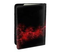 JEJEA Explosion Burst - Organizer da viaggio per carte di credito, passaporto, passaporto, copertina per passaporto, colore: rosso e nero, Nero , Taglia unica