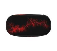 JEJEA Explosion Burst Rosso Nero Stampa Grande Capacità Matita Penna Astuccio Grande Stoccaggio Alta Capacità Sacchetto Del Sacchetto Del Supporto Della Scatola Organizzatore, Nero , Taglia unica,