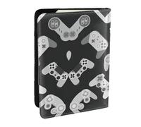 JEJEA Game Controller Stampa Organizzatore di Viaggio Carte di Credito Caso Passaporto BookPassport Holder Cover Portafoglio forTraveling, Nero , Taglia unica