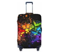 JEJEA Graffiti Farfalla Stampa Valigie Copertura Protettiva Bagagli Da Viaggio Copertura Bagagli Lavabile Anti-Graffiti Anti-Graffito, Nero , M