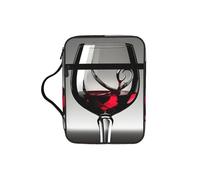 JEJEA Grande custodia per bicchieri da vino, con stampa della Bibbia, da donna, con tasca con cerniera e manico