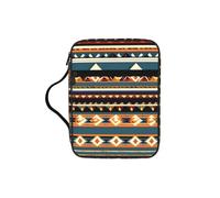 JEJEA Grande custodia per la Bibbia con stampa nativa americana, da donna, con tasca con cerniera e manico