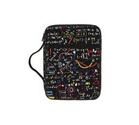 JEJEA Grande custodia per la Bibbia da donna, con stampa matematica, con tasca con cerniera e manico