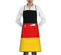 JEJEA Grembiule da cucina con stampa con bandiera tedesca, resistente all'acqua e all'olio, grembiule da cucina per donne e uomini