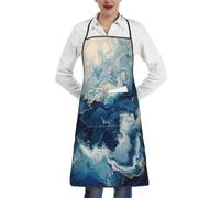 JEJEA Grembiule da cucina con stampa "Within The Tides", resistente all'acqua e all'olio, grembiule da cucina da chef per donne e uomini