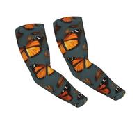 JEJEA Heaps Of Orange Monarch Butterflies Print Cooling Uv Sun Protection Manicotti per le braccia per uomini e donne, manica a compressione sportiva per attività all'aperto