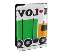 JEJEA I Love Garbage Trucks - Organizer da viaggio per carte di credito, passaporto, libri, passaporto, portafoglio per viaggi, Nero , Taglia unica