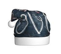 JEJEA I Love You Words With Hearts Print Gorros De Navidad Para Adultos, Cappelli di Babbo Natale per divertenti cappelli di Natale, per feste di Natale