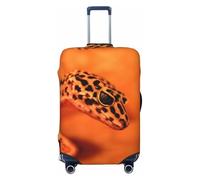 JEJEA Leopard Little Gecko Print Valigie Copertura Protettiva Bagagli Da Viaggio Copertura Bagagli Lavabile Anti-Graffio, Nero , S