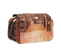 JEJEA Libreria Stampa Portapenne Astuccio Portapenne Astuccio per Matite Trucco Multiuso Organizer Box per Adluts, Nero , Taglia unica, Beauty case