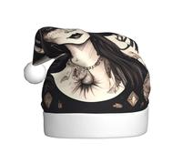 JEJEA Magica Stregoneria Stregoneria Boemia Stampa Gorros De Navidad Para Adultos, Cappelli di Babbo Natale per Divertenti, Novità Cappelli di Natale, Per Festa di Natale