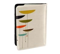 JEJEA Mid Century - Organizer da viaggio con stampa moderna per carte di credito, passaporto, libri, passaporto, portafoglio per viaggi, Nero , Taglia unica
