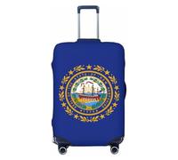 JEJEA New Hampshire State Flag Print Valigie Copertura Protettiva Bagagli Da Viaggio Copertura Bagagli Lavabile Anti-Graffio, Nero , S