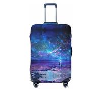 JEJEA Northern Lights Stampa Valigie Copertura Protettiva Bagagli Da Viaggio Copertura Bagagli Lavabile Anti-Graffio, Nero , XL
