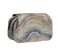 JEJEA Onyx Stone - Astuccio portapenne con stampa blu pallido per matite e trucchi, multiuso, organizer per Adluts, Nero , Taglia unica, Beauty case