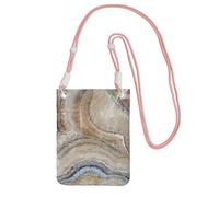 JEJEA Onyx Stone - Borsa a tracolla per telefono con stampa blu pallido per donne e uomini, borsa per telefono con cinturino regolabile, per viaggi e shopping, rosa, Taglia unica
