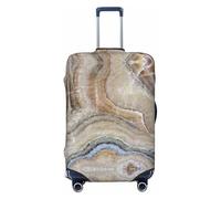 JEJEA Onyx Stone - Copertura protettiva per valigia, con stampa blu pallido, copertura per bagagli da viaggio, lavabile, antigraffio, Nero , M