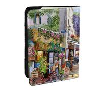 JEJEA Parigi Street Scene Torre Eiffel Stampa Travel Organizer Porta Carte di Credito Porta Passaporto Libro Porta Passaporto Cover Portafoglio per Viaggi, Nero , Taglia unica