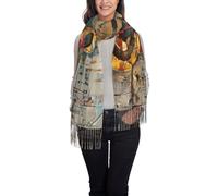 JEJEA Scialle pashmina da donna con stampa note musicali per abito da sera damigella d'onore matrimonio sciarpa morbida invernale