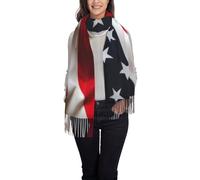 JEJEA Sciarpa morbida da donna con stampa bandiera americana pashmina scialle avvolgente per abito da sera damigella d'onore matrimonio sposa inverno sciarpa morbida