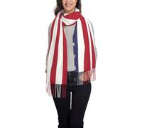 JEJEA Sciarpa morbida da donna con stampa bandiera americana pashmina scialle avvolgente per abito da sera damigella d'onore matrimonio sposa inverno sciarpa morbida