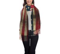 JEJEA Sciarpa morbida da donna con stampa bandiera americana pashmina scialle avvolgente per abito da sera damigella d'onore matrimonio sposa inverno sciarpa morbida