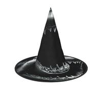 JEJEA Shark1 - Cappello da strega grande da donna, con stampa, cappello da strega, cappello da strega, cappello da strega, per Halloween, cosplay, feste