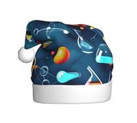 JEJEA Stampa astratta della scienza chimica Gorros De Navidad Para Adultos, cappelli di Babbo Natale per divertenti cappelli di Natale, per feste di Natale